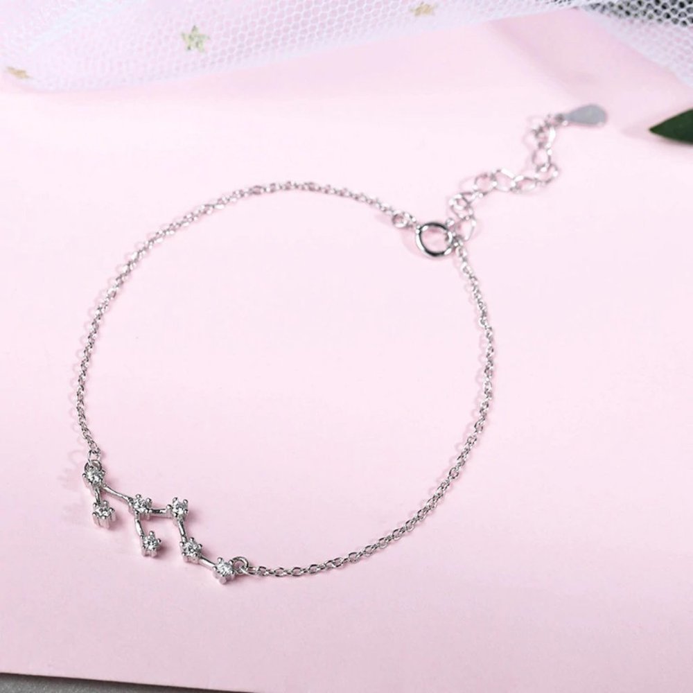 *NEW 925 Sterling Silver Zodiac Bracelet-Pisces - Picture 5 of 9